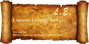 Laposa Erzsébet névjegykártya